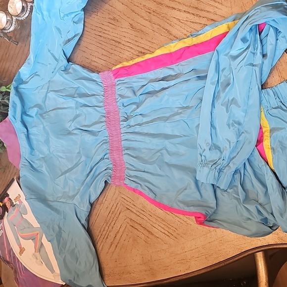 Spirit Vibrant 80s Workout Jumpsuit Size S NEW Condition - Picture 6 of 8